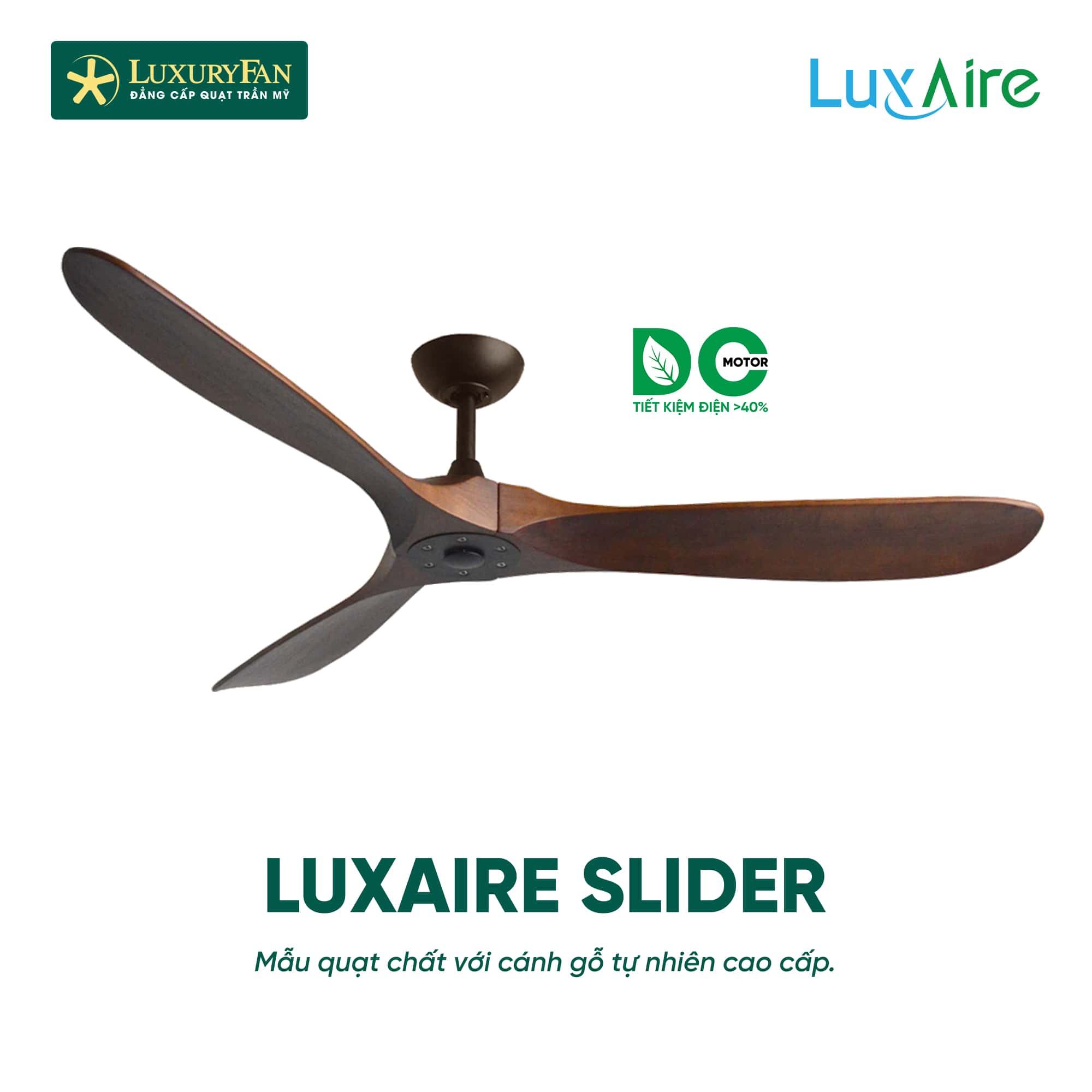 Mẫu quạt trần LuxAire Slider