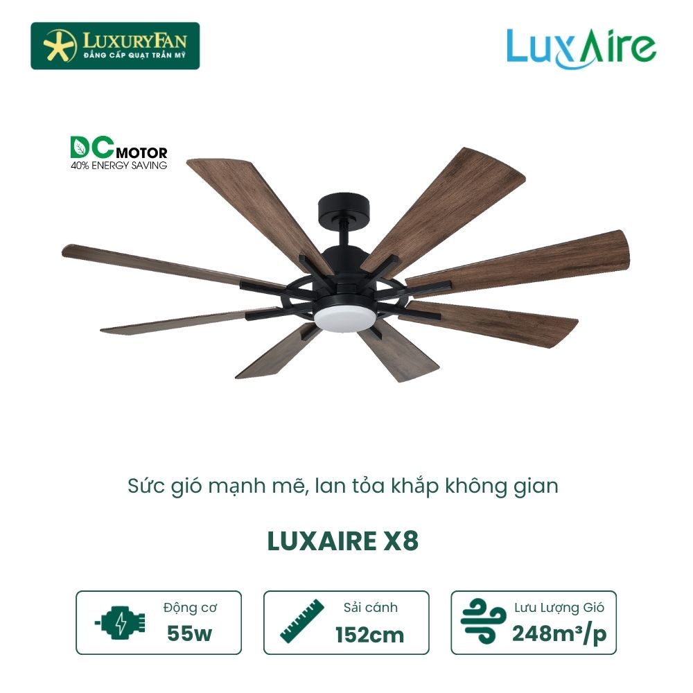 Quạt trần LuxAire X8
