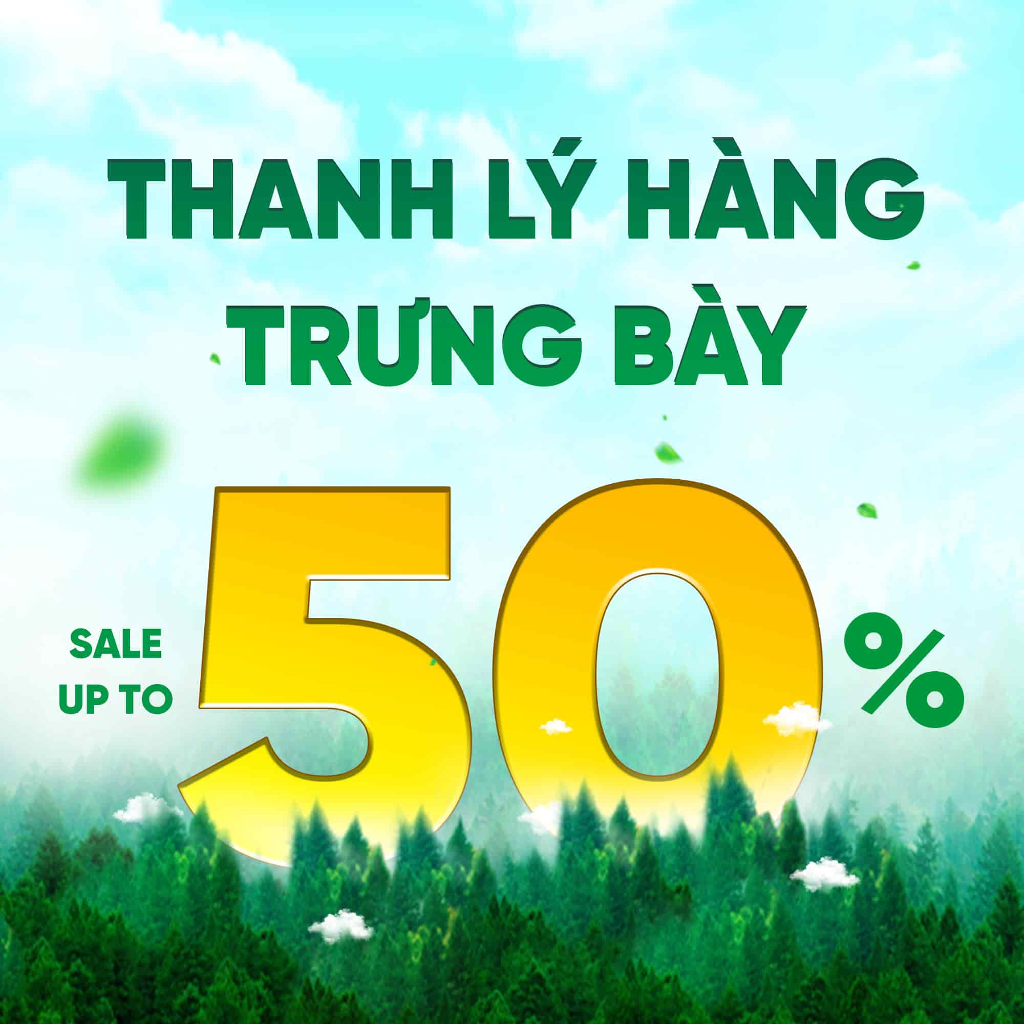 Thanh lý hàng mẫu, hàng trưng bày – giảm sốc đến 50%