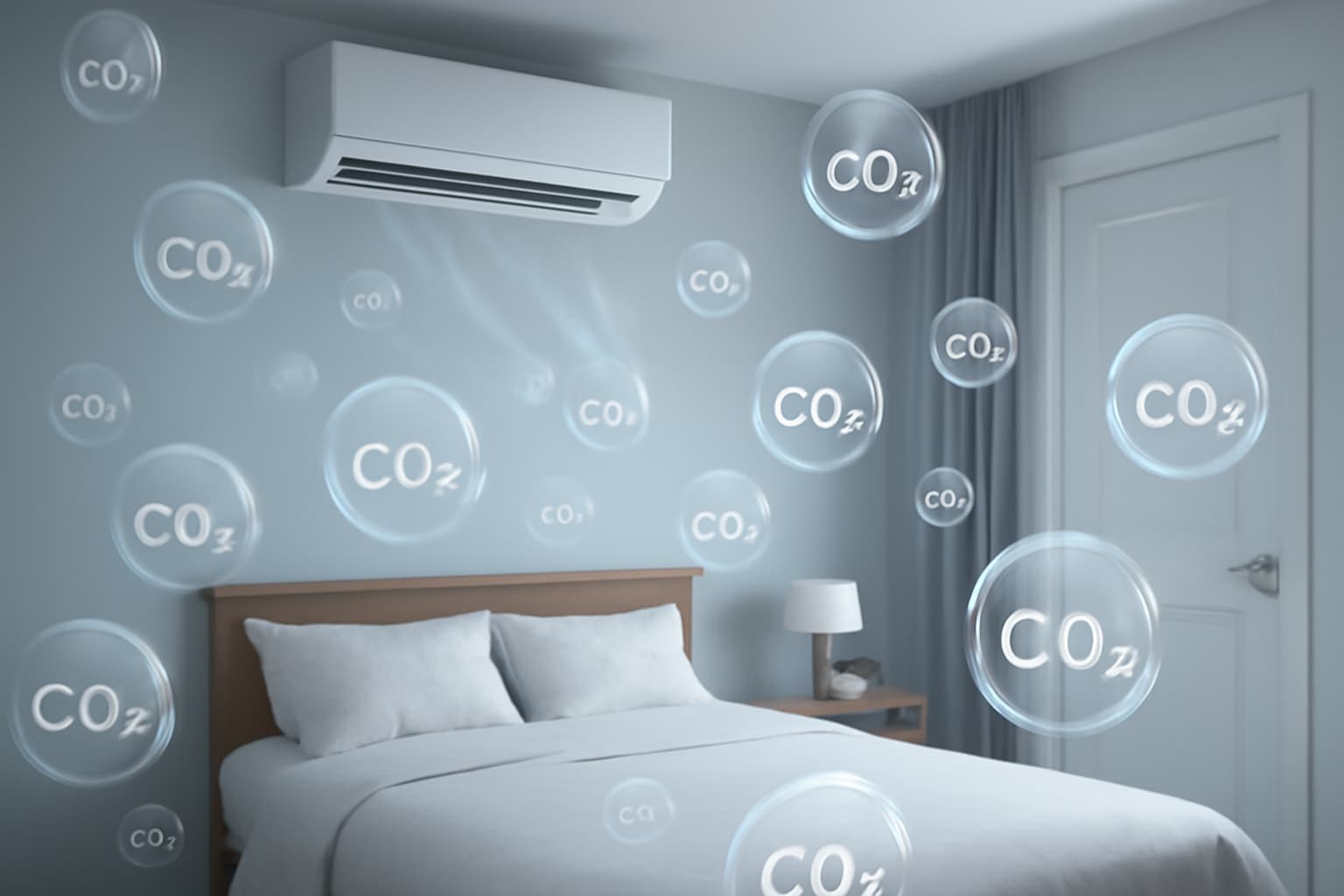 Mức CO₂ khi bật điều hòa cả ngày có thể báo động đạt tới 2000 ppm