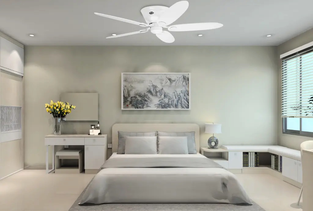 Một số lưu ý khi lắp quạt trần trong phòng ngủ